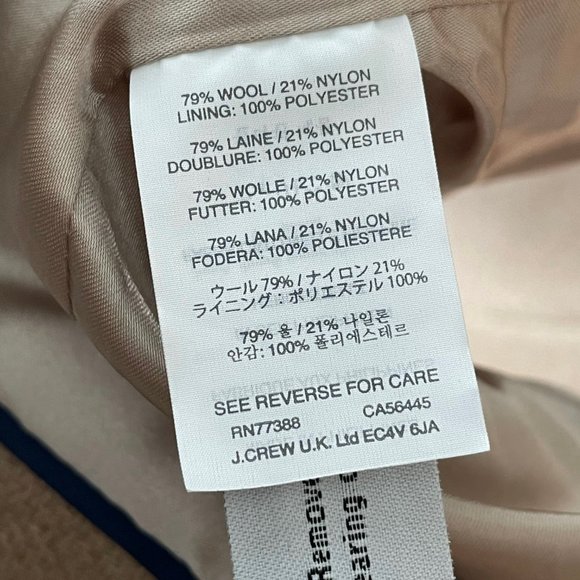 J. Crew Tan Wool Coat - Picture 7 of 8